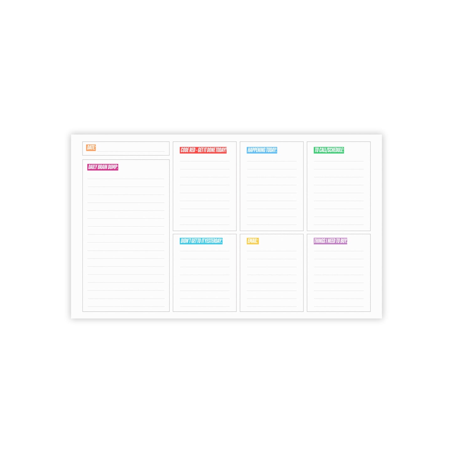 ADHD Notepad Planner for Fridge - Notepad