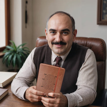 Brain Dump Journal – Faux Leather Productivity Notebook for Mental Clarity & Focus